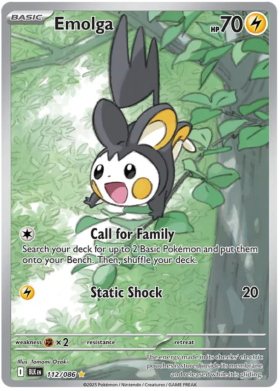 Emolga 112/086 Black Bolt