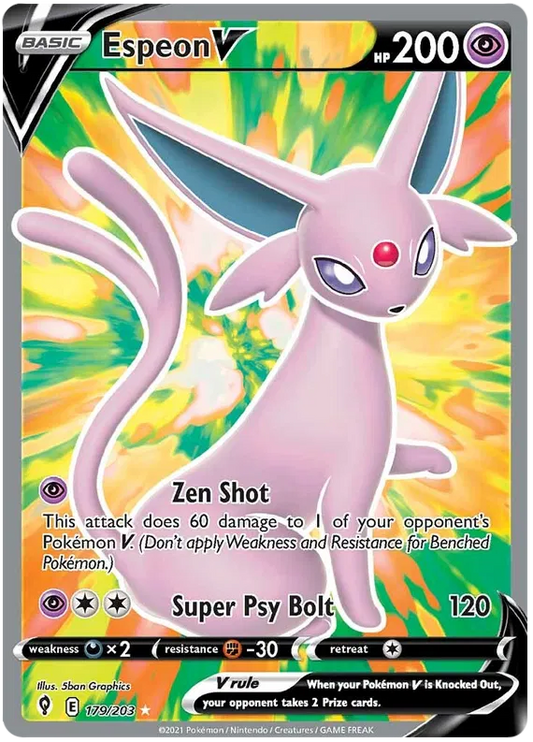 Espeon V 179/203 Sword & Shield Evolving Skies