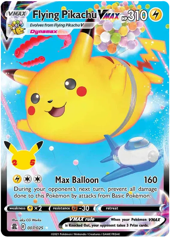 Flying Pikachu VMAX 7/25 Sword & Shield Celebrations