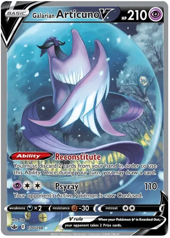 Galarian Articuno V 170/198 Sword & Shield Chilling Reign