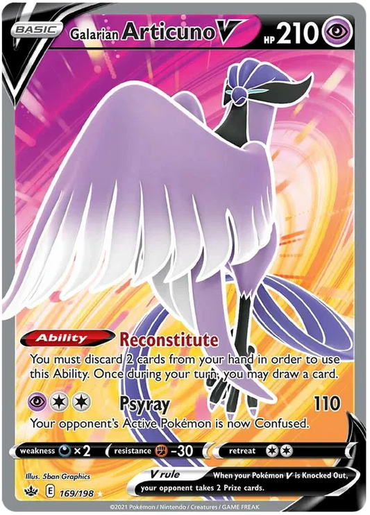 Galarian Articuno V 169/198 Sword & Shield Chilling Reign