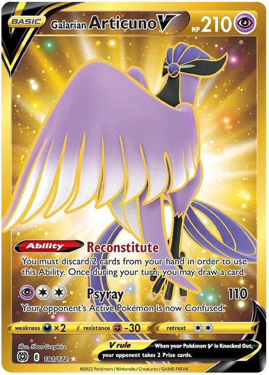 Galarian Articuno V 181/172 Sword & Shield Brilliant Stars