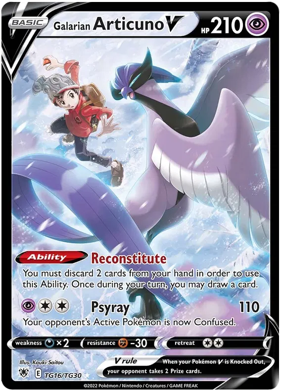 Galarian Articuno V TG16/TG30 Astral Radiance Trainer Gallery