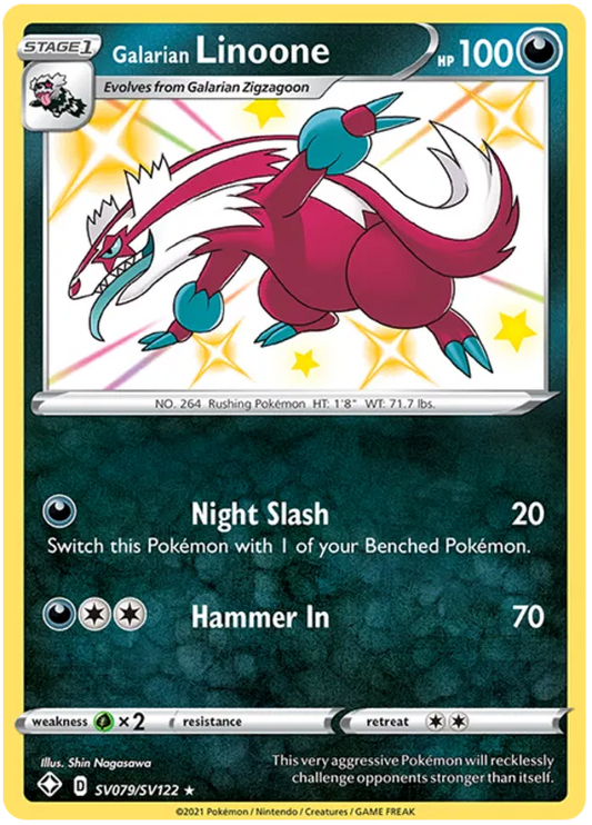 Galarian Linoone SV079/SV122 Shining Fates