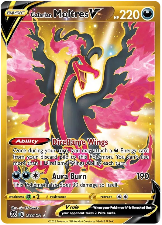 Galarian Moltres V 183/172 Sword & Shield Brilliant Stars