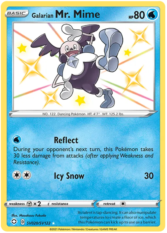 Galarian Mr. Mime SV020/SV122 Sword & Shield Shining Fates