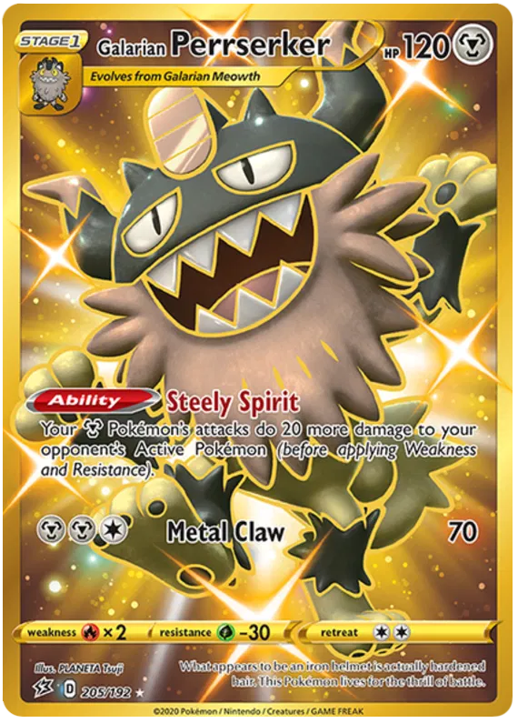 Galarian Perrserker 205/192 Sword & Shield Rebel Clash