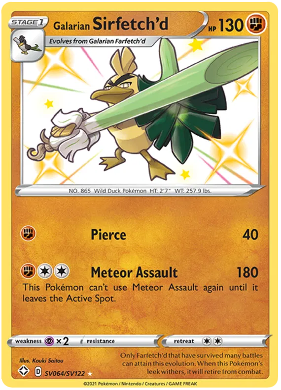 Galarian Sirfetch'd SV064/SV122 Sword & Shield Shining Fates