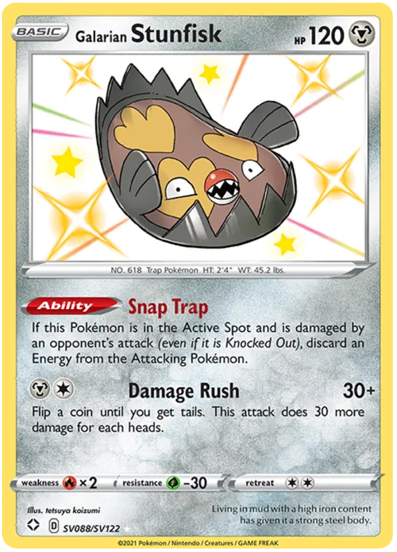 Galarian Stunfisk SV088/SV122 Sword & Shield Shining Fates