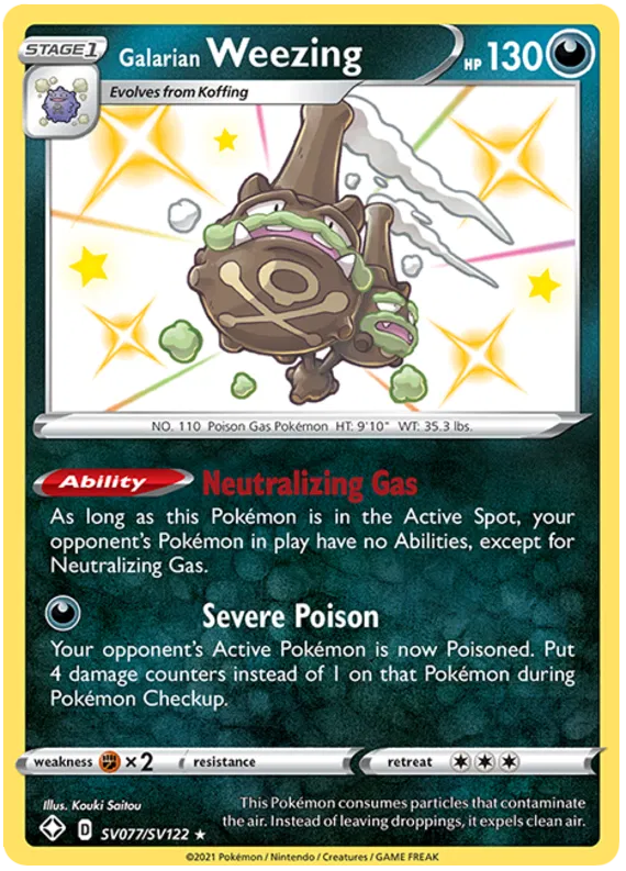 Galarian Weezing SV077/SV122 Shining Fates
