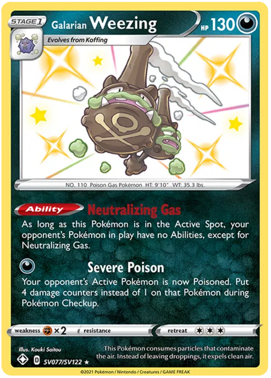 Galarian Weezing SV077/SV122 Shining Fates