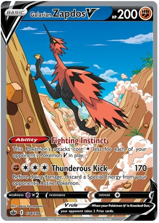 Galarian Zapdos V 174/198 Chilling Reign