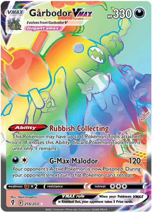 Garbodor VMAX 216/203 Evolving Skies