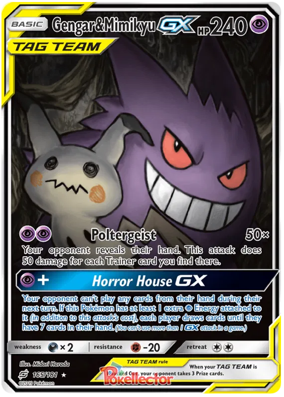 Gengar & Mimikyu GX 165/181 Team Up