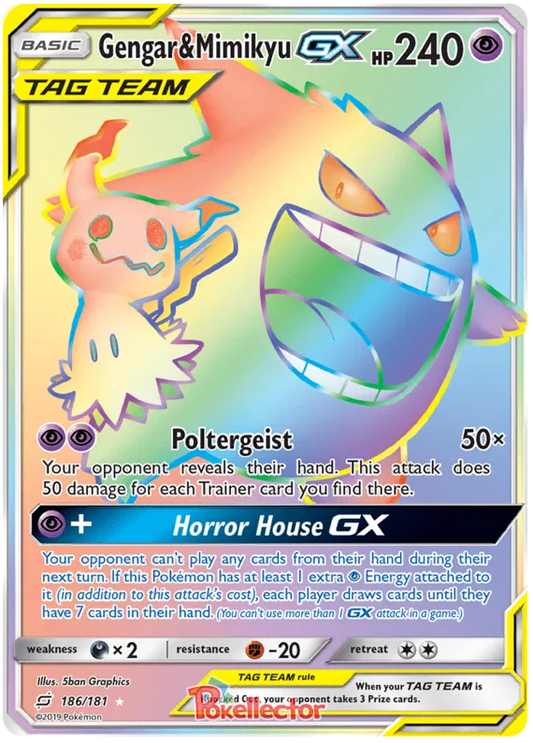 Gengar & Mimikyu GX 186/181 Team Up