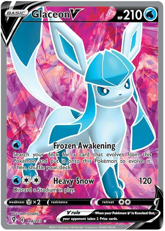 Glaceon V 174/203 Sword & Shield Evolving Skies
