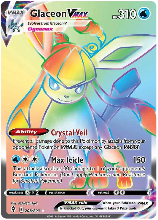 Glaceon VMAX 208/203 Sword & Shield Evolving Skies