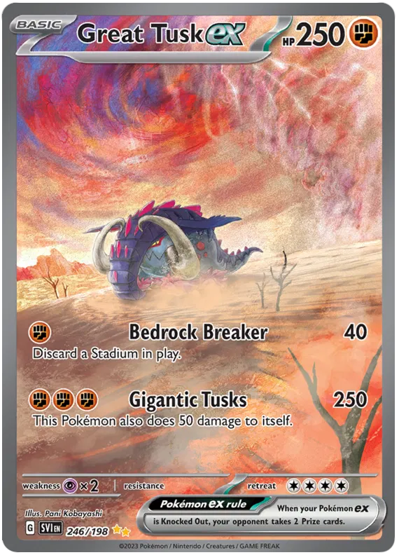 Great Tusk ex 246/198 Scarlet & Violet Base Set