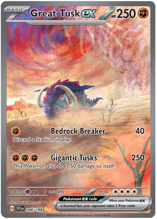 Great Tusk ex 246/198 Scarlet & Violet Base Set