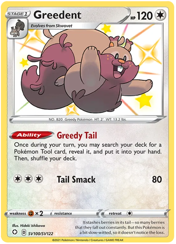 Greedent SV100/SV122 Sword & Shield Shining Fates
