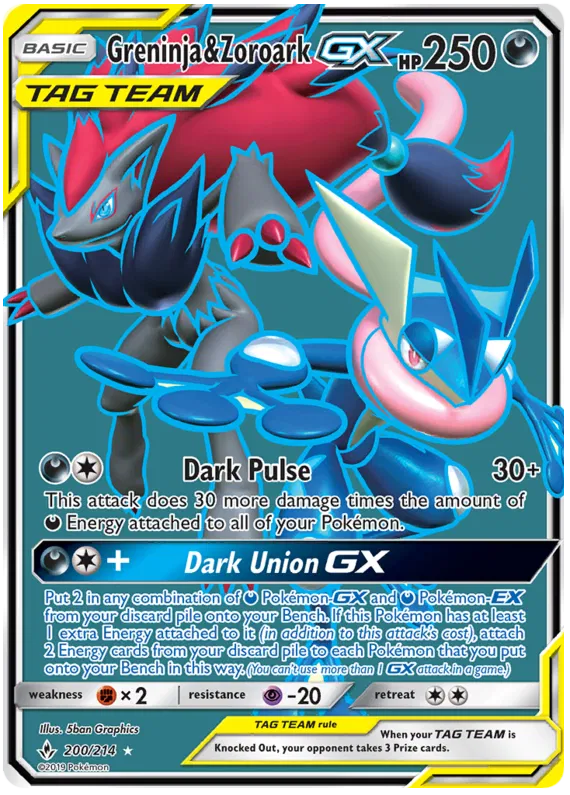 Greninja & Zoroark GX 200/214 Unbroken Bonds