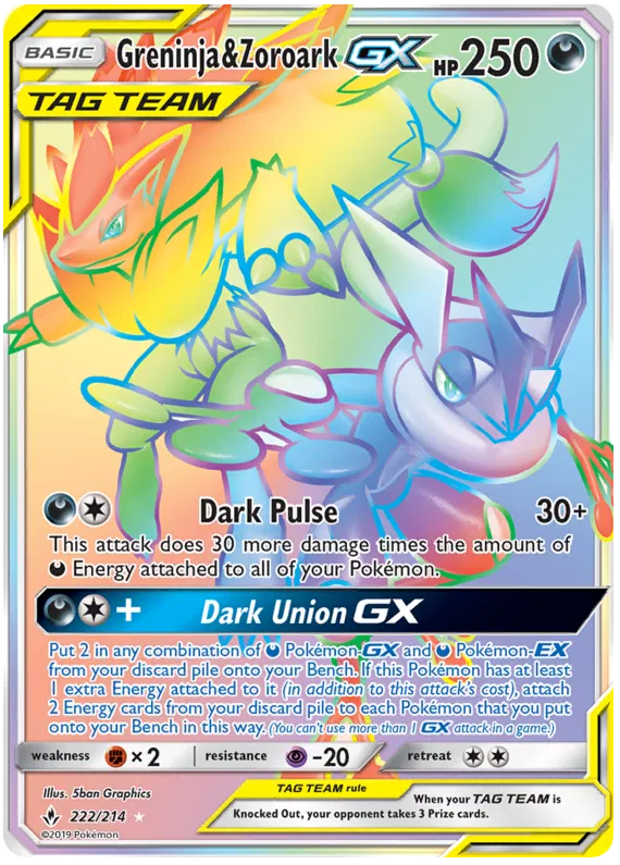 Greninja & Zoroark GX 222/214 Unbroken Bonds