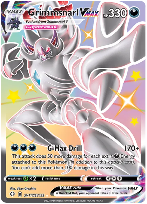 Grimmsnarl VMAX SV117/SV122 Sword & Shield Shining Fates