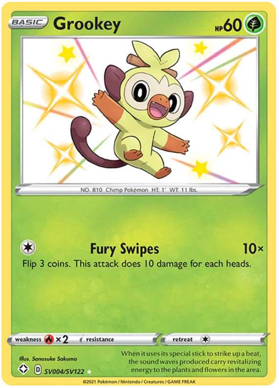 Grookey SV004/SV122 Shining Fates