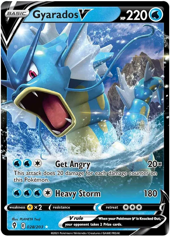 Gyarados V 028/203 Sword & Shield Evolving Skies