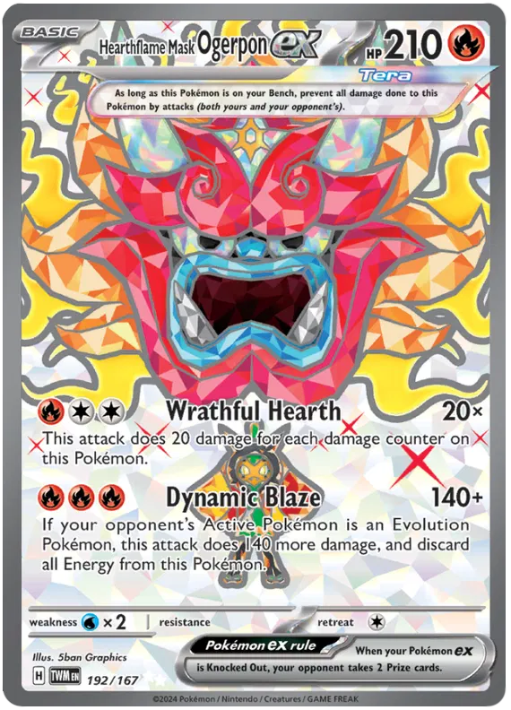 Hearthflame Mask Ogerpon ex 192/167 Twilight Masquerade
