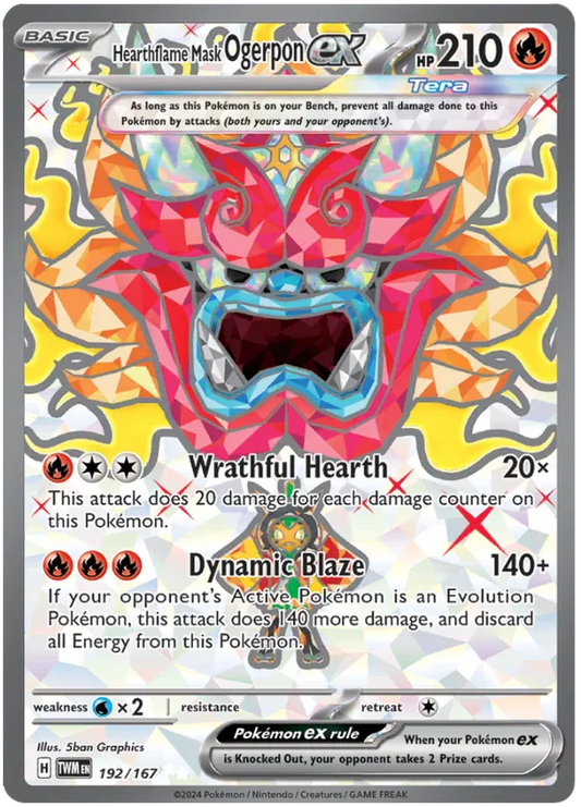 Hearthflame Mask Ogerpon ex 192/167 Twilight Masquerade