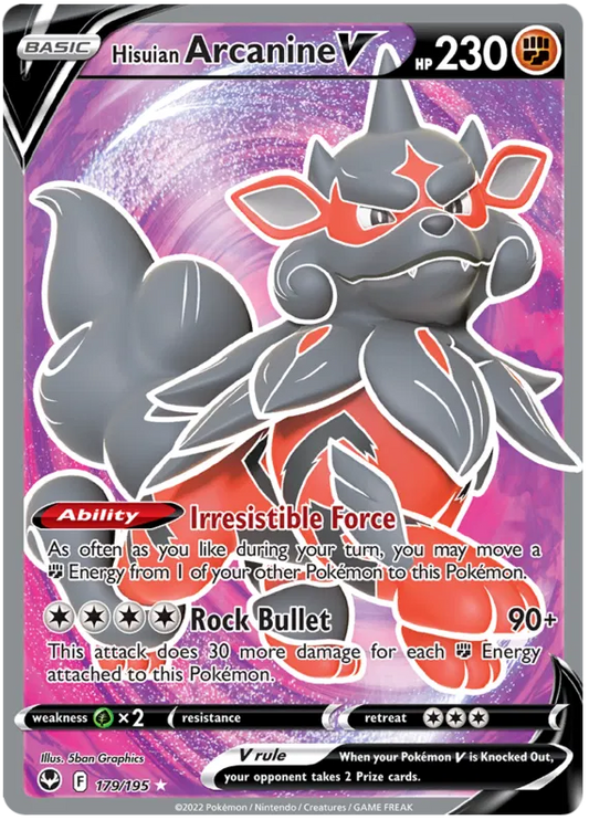 Hisuian Arcanine V 179/195 Silver Tempest