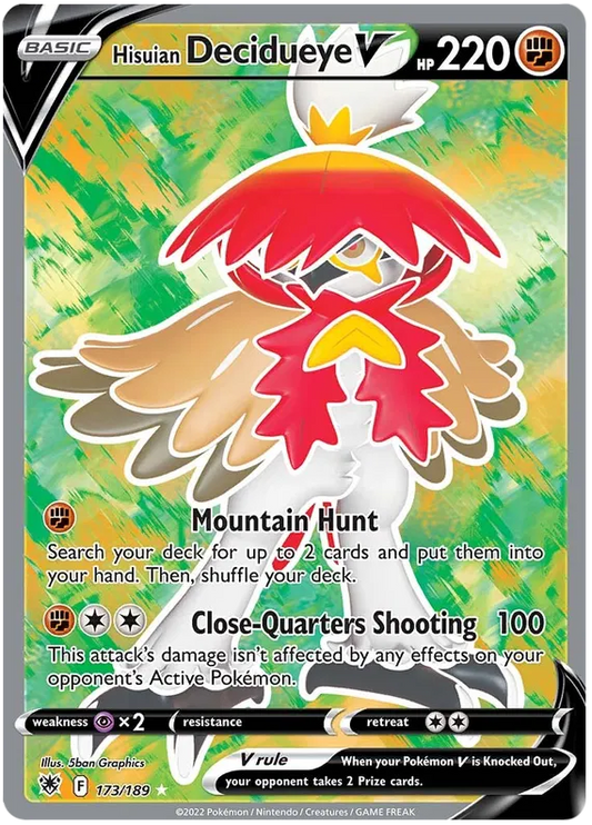 Hisuian Decidueye V 173/189 Sword & Shield Astral Radiance