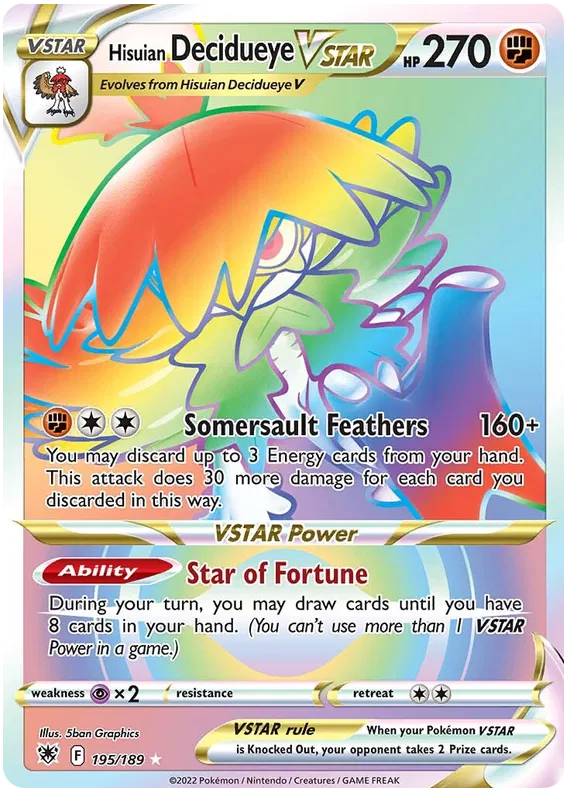Hisuian Decidueye VSTAR 195/189 Astral Radiance