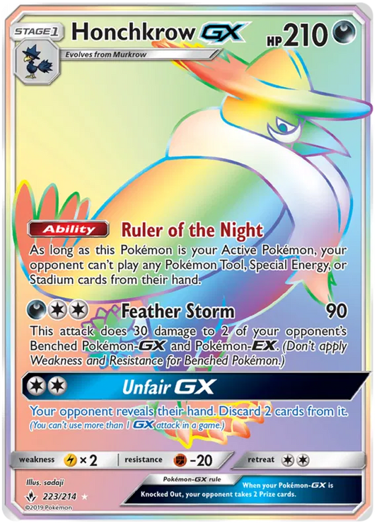 Honchkrow GX 223/214 Unbroken Bonds