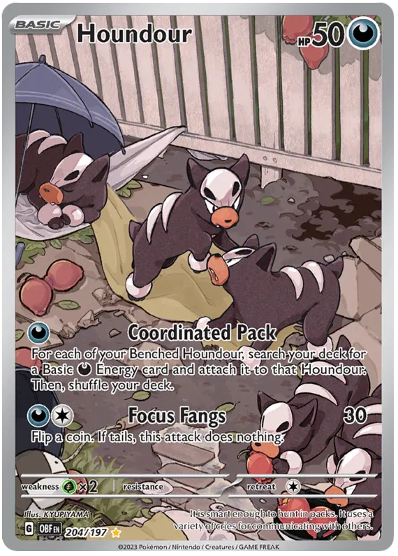 Houndour 204/197 Obsidian Flames