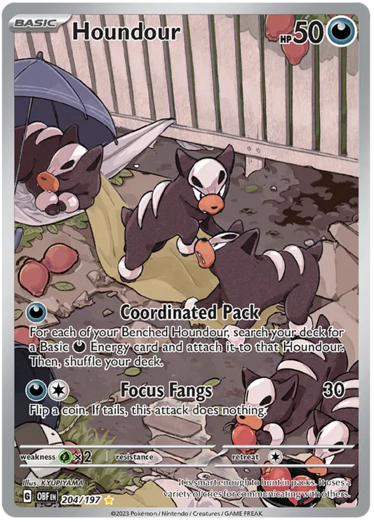 Houndour 204/197 Obsidian Flames