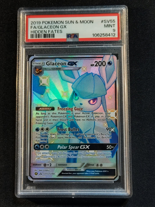 Glaceon GX SV55/SV94 Hidden Fates PSA 9