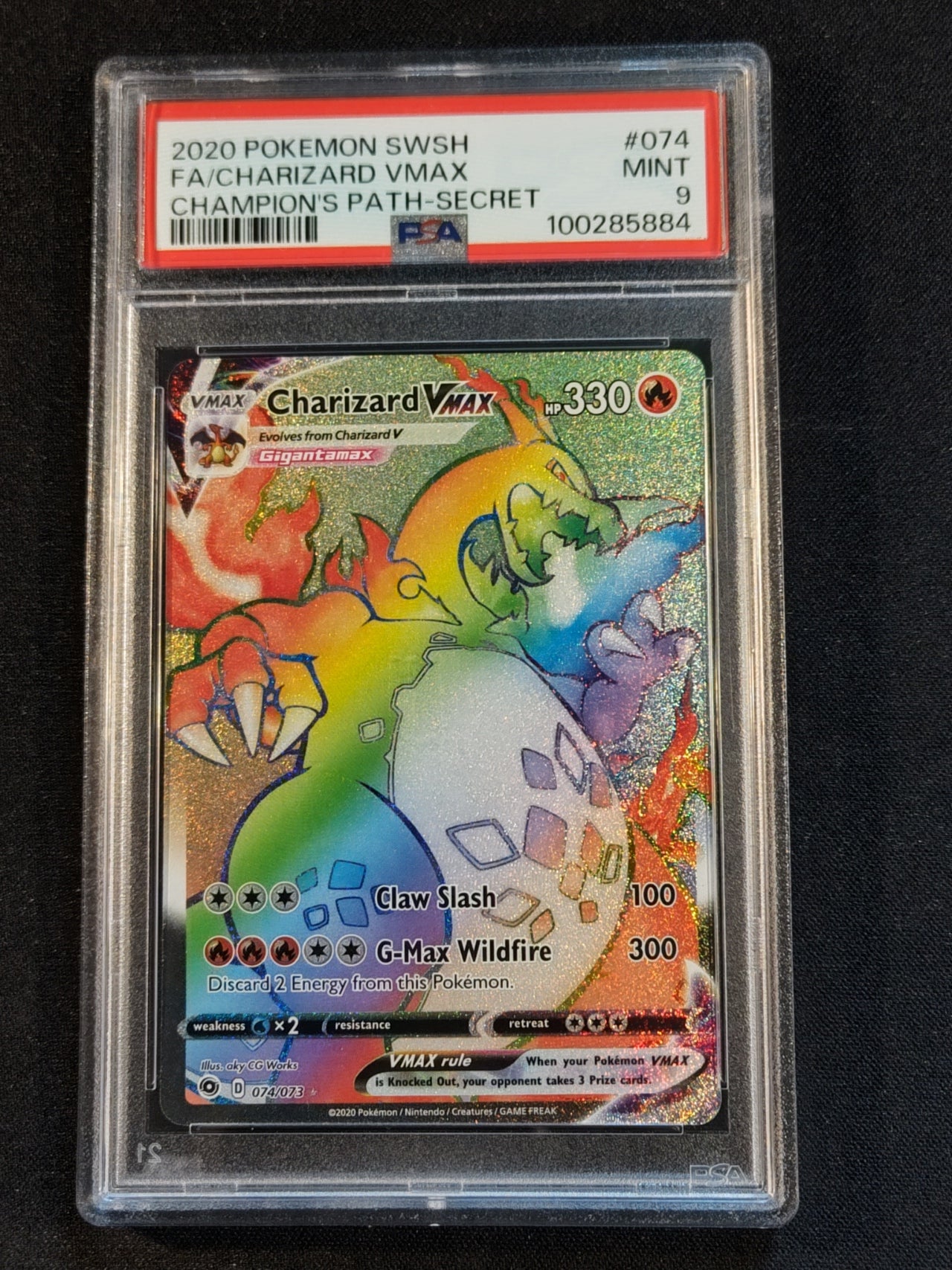 Charizard Vmax 74/73 Champion's Path PSA 9