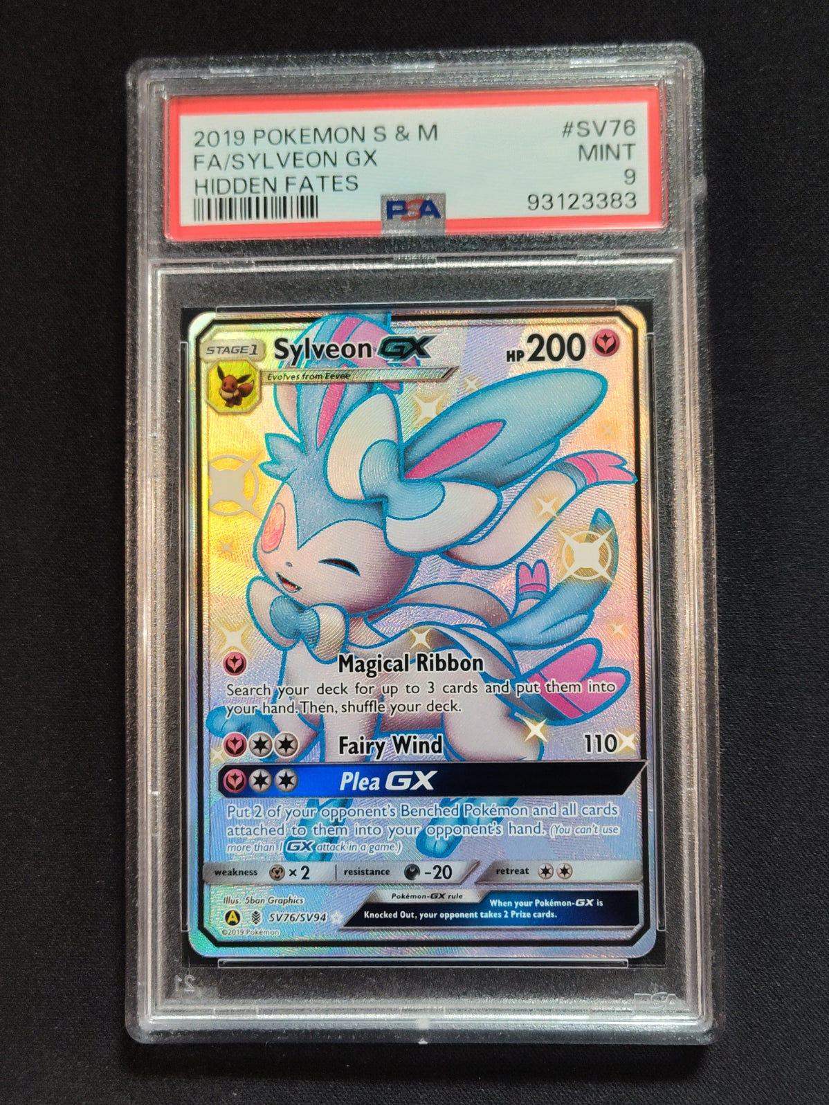 Sylveon GX SV76/SV94 Hidden Fates PSA 9