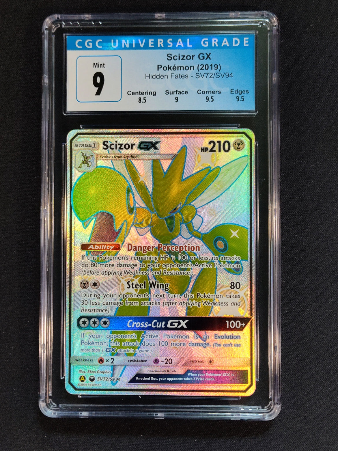 Scizor GX SV72/SV94 Hidden Fates CGC 9