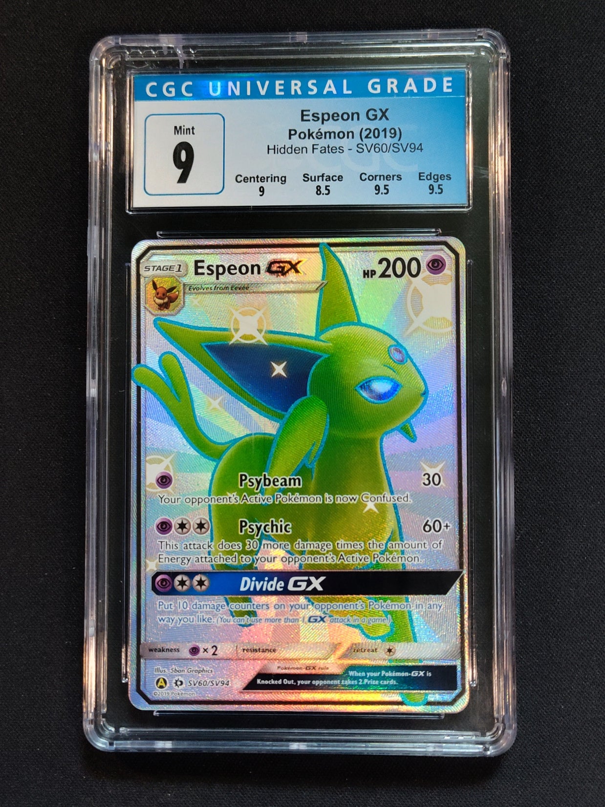 Espeon GX SV60/SV94 Hidden Fates CGC 9
