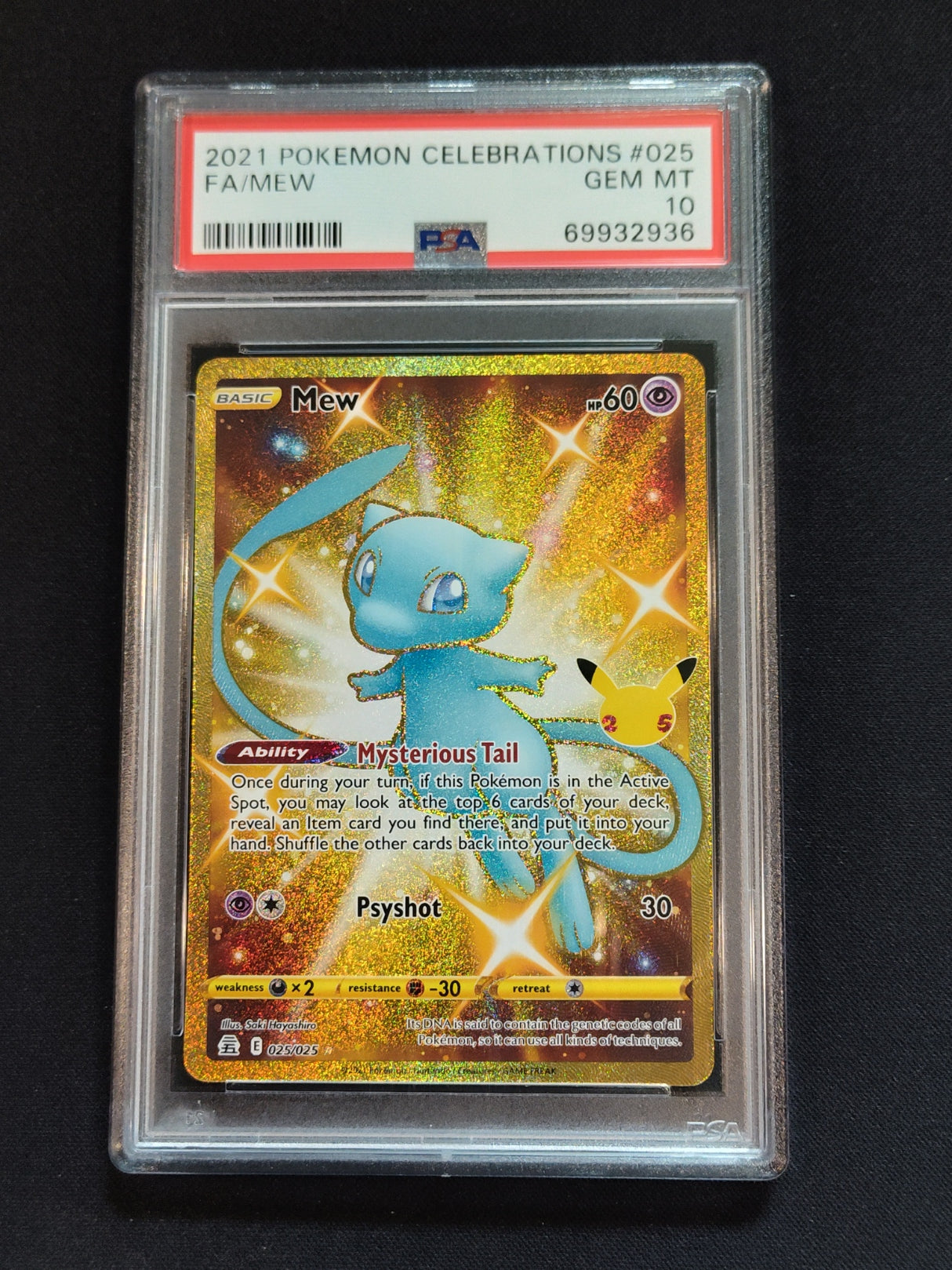 Mew 025/025 Celebrations PSA 10
