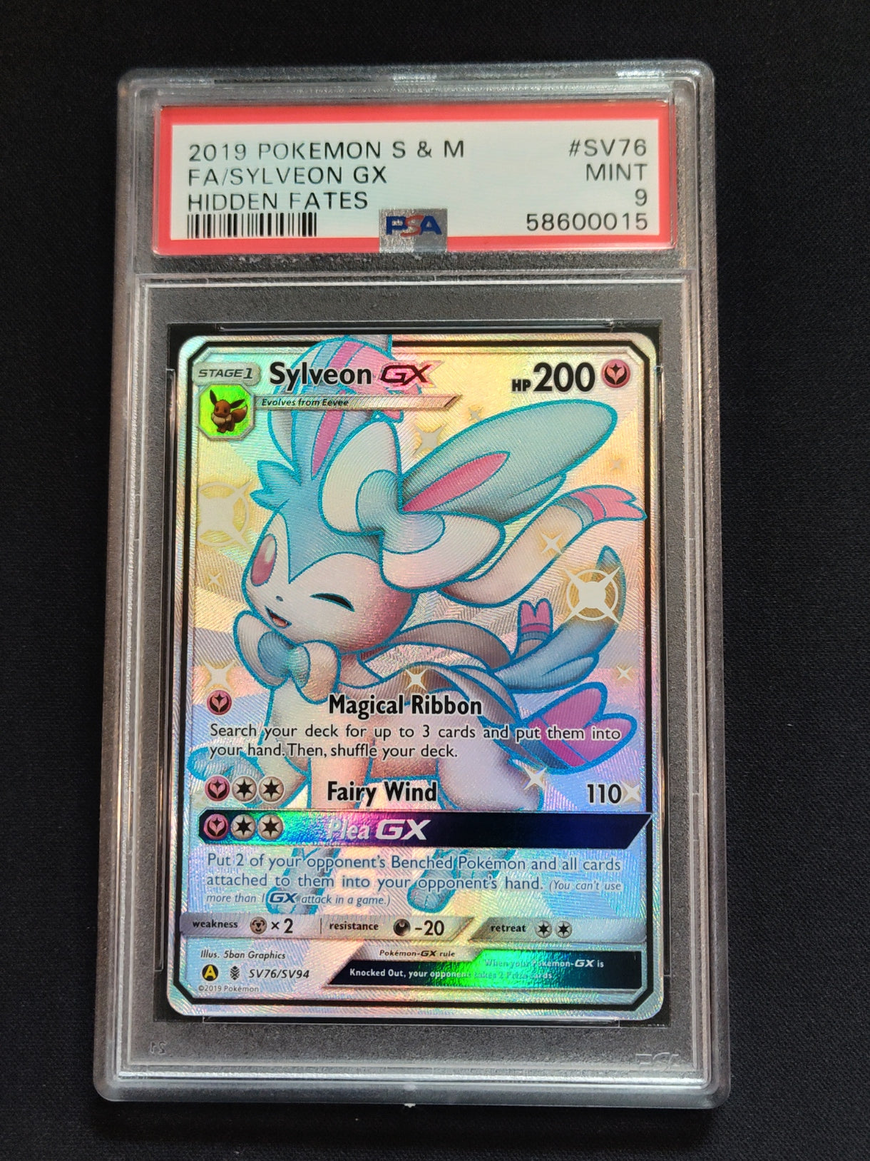 Sylveon GX SV76/SV94 Hidden Fates PSA 9