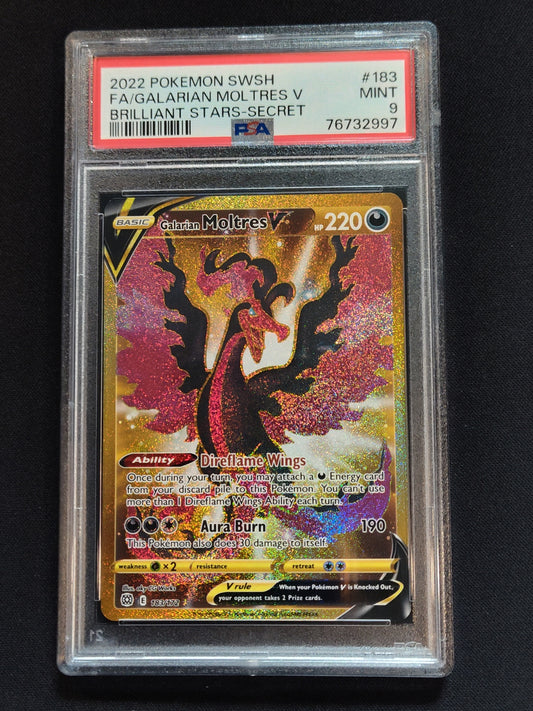 Galarian Moltres V 183/172 Brilliant Stars PSA 9