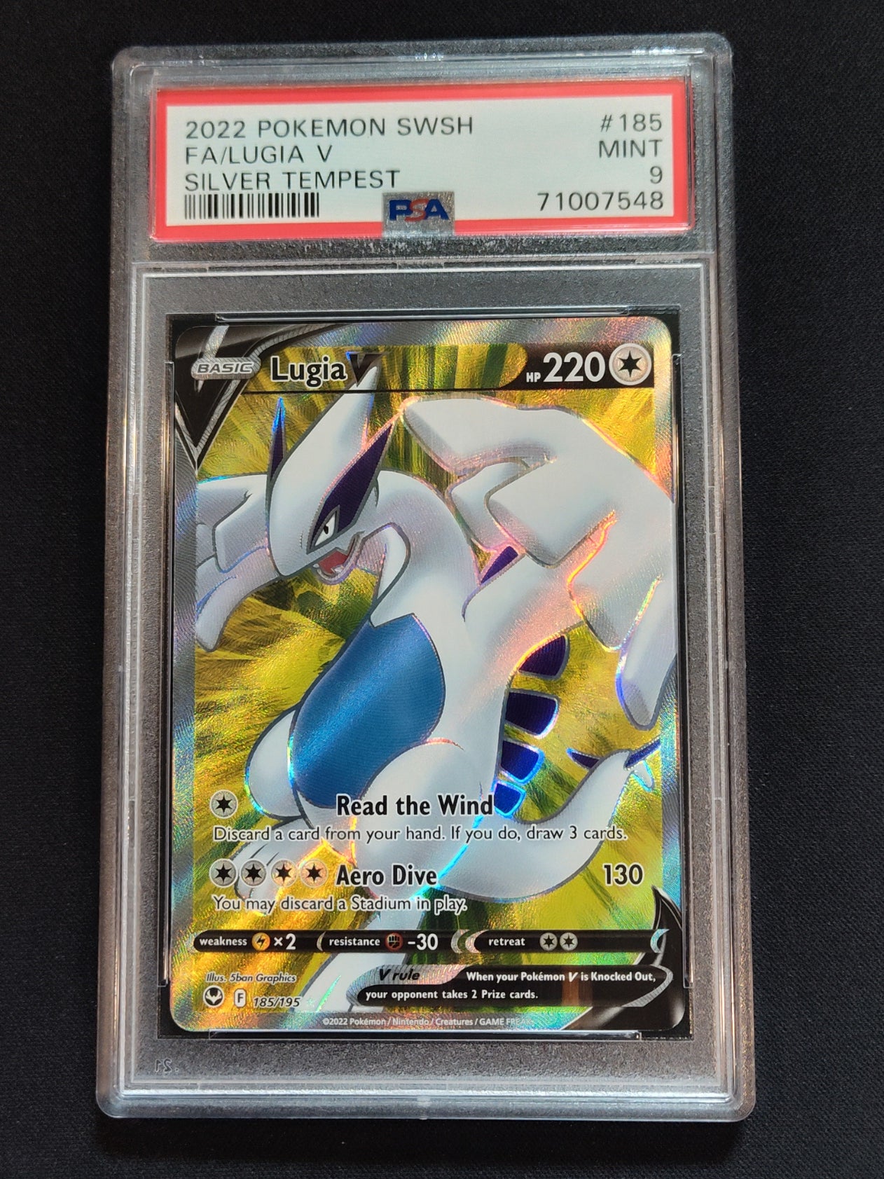 Lugia V 185/195 Silver Tempest PSA 9