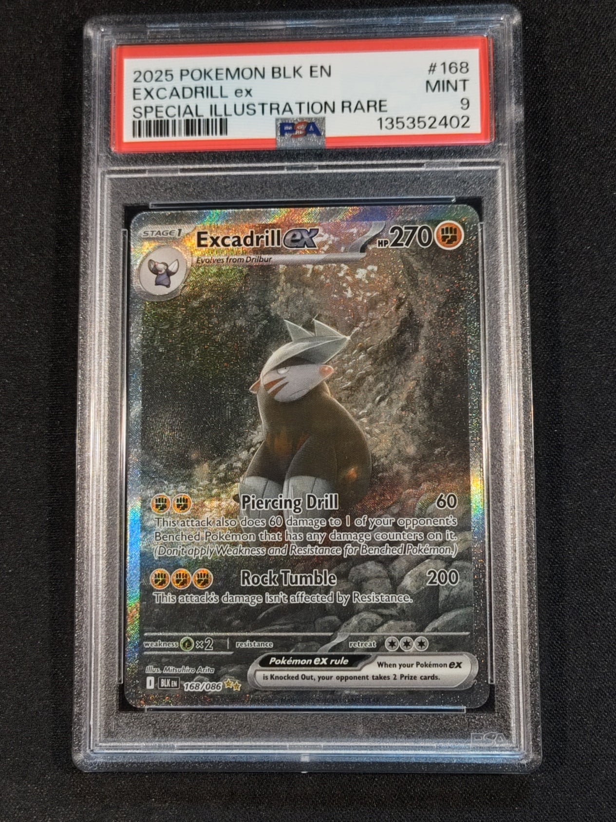 Excadrill ex 168/086 Black Bolt PSA 9