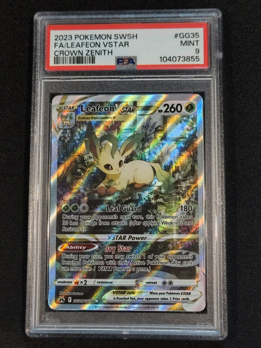 Leafeon VSTAR GG35/GG70 Crown Zenith Galarian Gallery PSA 9