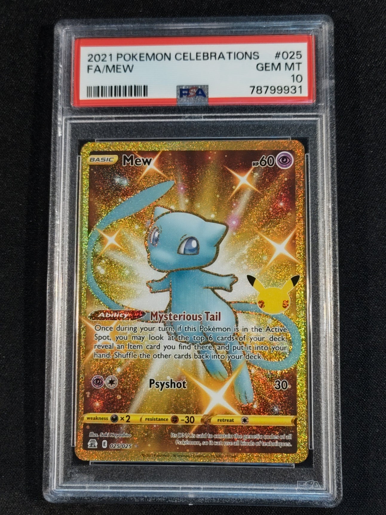 Mew 025/025 Celebrations PSA 10