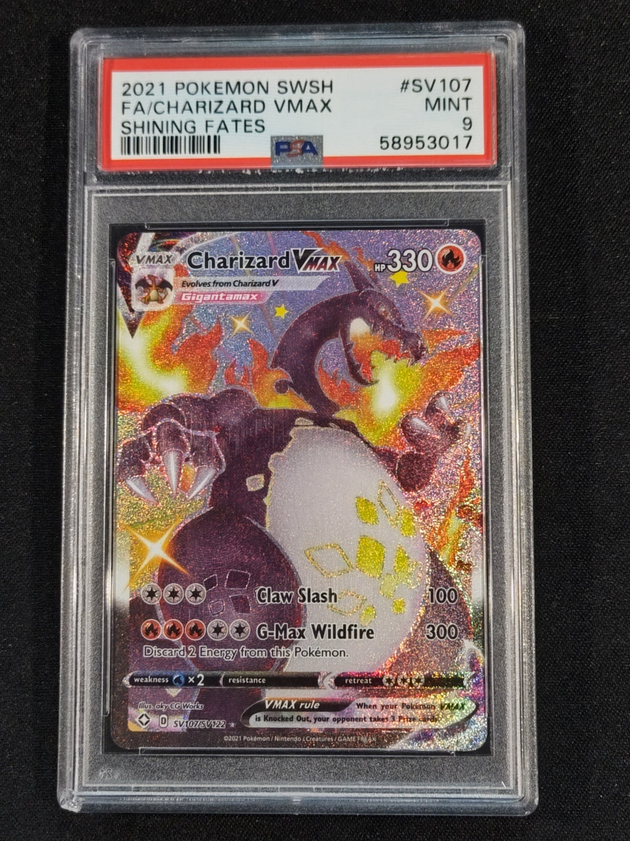Charizard VMAX SV107/SV122 Shining Fates PSA 9